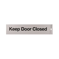 Sandleford SIG32 "Keep Door Closed" Self-Adhesive Sign 245x58mm - Theodist