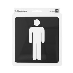 Sandleford SIG81 "MENS" Symbol Self-Adhesive Sign 152x152mm - Theodist