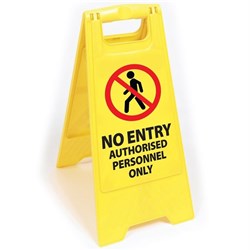 Brutus SM-2068 "NO ENTRY" Double Sided A-Frame Sign, Yellow - Theodist