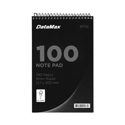 DataMax SP63 Note Pad 100 Pages 8mm Ruled 127x203mm - Theodist