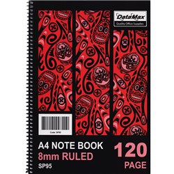 DataMax SP95 Spiral A4 Notebook 120 Page 8mm, 297x210mm - Theodist