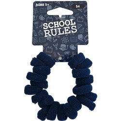 School Rules SRW2101108 Mini Nylon Hair Ties 20 / Pack Navy - Theodist