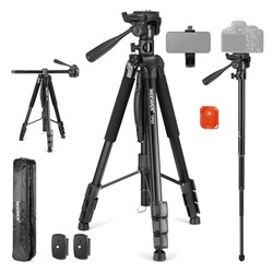 Neewer TP05 Aluminum Alloy Camera Tripod with Pan Head Lightweight 10104307EU - Theodist