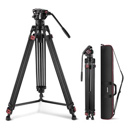 Neewer TP75 Upgraded Professional Video Tripod with Adjust Fluid Head - Theodist