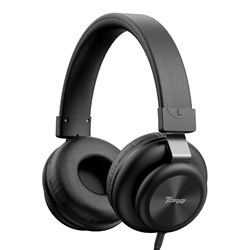 Torq Tunes TT2263 Wired Headphones, Black - Theodist