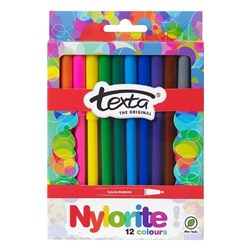 Texta TX200 Nylorite Coloured Markers Assorted 12 Pack - Theodist