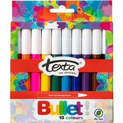 Texta TX230 Bullet Tip Colouring Markers 10 Pack - Theodist