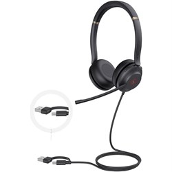 Yealink UH37 USB-C/A Stereo with Microphone Wired Headset 1308141 - Theodist