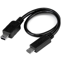 USB OTG Cable - Micro USB to Mini USB - M/M - 8 in. - Theodist