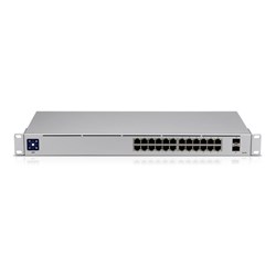 Ubiquiti USW-24 UniFi 24-Port Gigabit Ethernet Switch 2X SFP Touch Display Fanless - Theodist