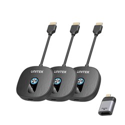 Unitek V1711ABK01 Wireless HDMI Transmitter/Receiver Adapter (1TX-2RX) 1080p - Theodist