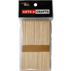 Colour & Co. WPS50N Wooden Popsicles Sticks Natural Colour, 150mm, 50 Pack - Theodist