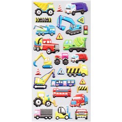 Inamazy Cars &amp; Trucks Puffy Foam 3D Stickers WR006 - Theodist