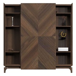 Wall Cabinet Luxe Series Black Walnut 1980x500x2085mm - Theodist