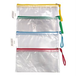 DataMax Mesh Envelope with Zip B6 222x120mm Assorted - Theodist