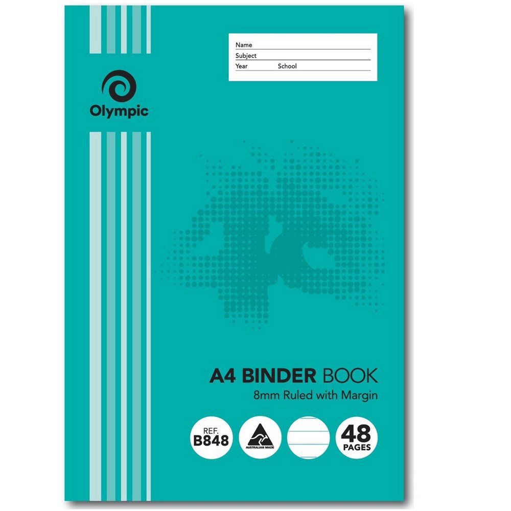 BINDER BOOK A4 7 HOLE 48pg 8mm OLYMPIC Theodist Theodist