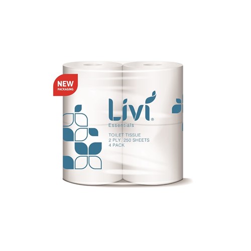 Livi Jasmine Toilet Tissue Core Scented 2ply 250s 4 Pack