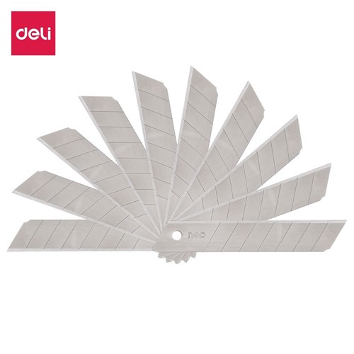 Deli Cutter Blades 10 Pcs 8 Snap-Off Blades - 100mmX18mmX0.5mm - Theodist