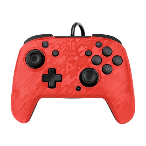 PDP Faceoff Deluxe+ Audio Wired Controller for Nintendo Switch Red Camo - Theodist