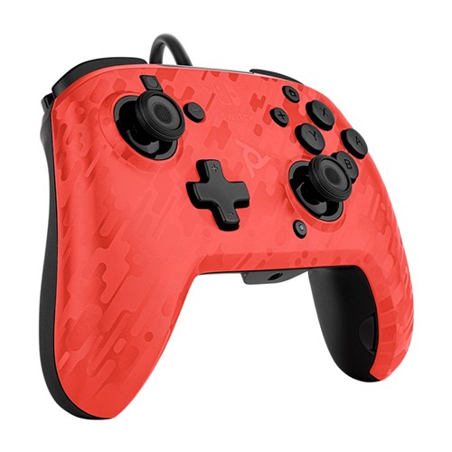 PDP Faceoff Deluxe+ Audio Wired Controller for Nintendo Switch Red Camo_2 - Theodist
