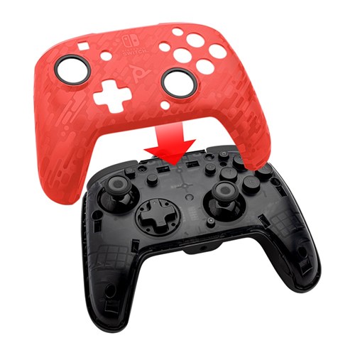 PDP Faceoff Deluxe+ Audio Wired Controller for Nintendo Switch Red Camo_4 - Theodist