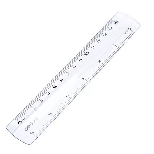 Deli G00112 Transparent Plastic Ruler 15cm_1 - Theodist