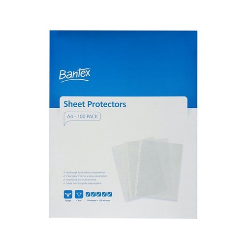 Bantex Sheet Protectors A4 Pack of 100 - Theodist