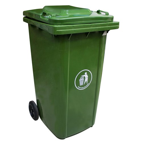 GARBAGE / WHEELIE BIN w/LID 240 LITRE - GREEN