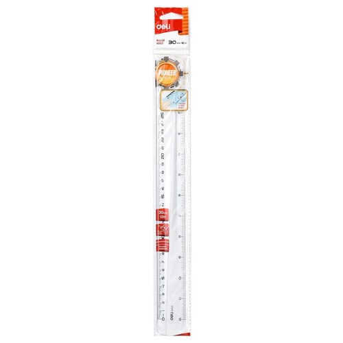 Deli G003 Plastic Wide Ruler 30cm_2 - Theodist 