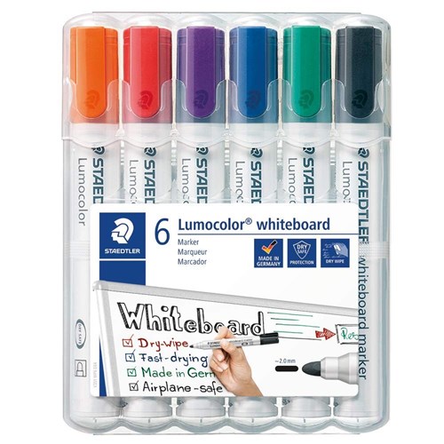Staedtler Lumocolor Whiteboard Marker Bullet Tip 6 Pack_1 - Theodist