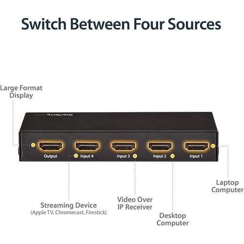 StarTech 4-Port HDMI Automatic Switch - 4K 60Hz_2 - Theodist