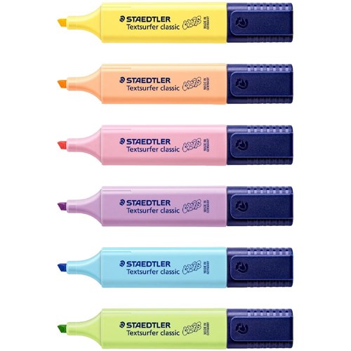 Staedtler Textsurfer Highlighters Pastel 6 Pack_1 - Theodist