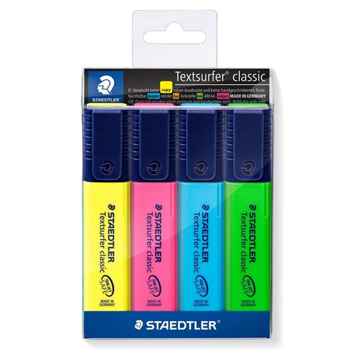 Staedtler 364WP4 Textsurfer Classic Highlighters 4 Pack - Theodist