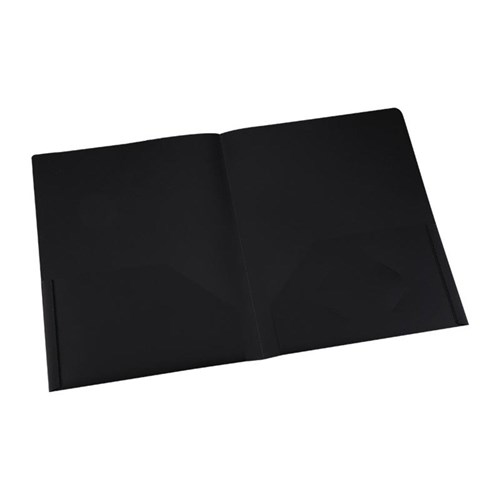 Deli W38120 2-Pocket File Folder A4_BLK - Theodist