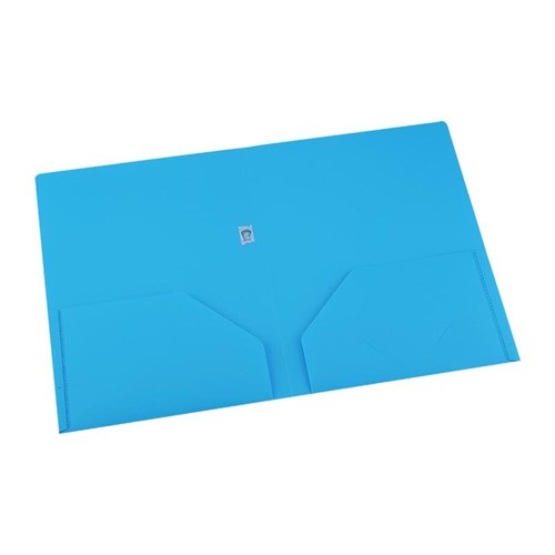 Deli W38120 2-Pocket File Folder A4_BLU - Theodist