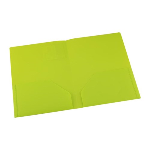 Deli W38120 2-Pocket File Folder A4_GRN - Theodist