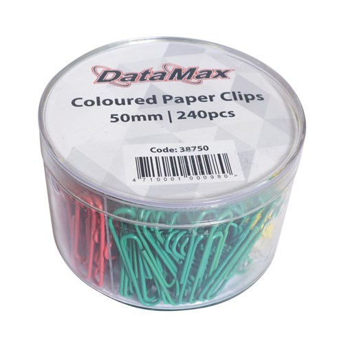 DataMax 38750 Paper Clips Coloured 50mm 240 Pack_1 - Theodist