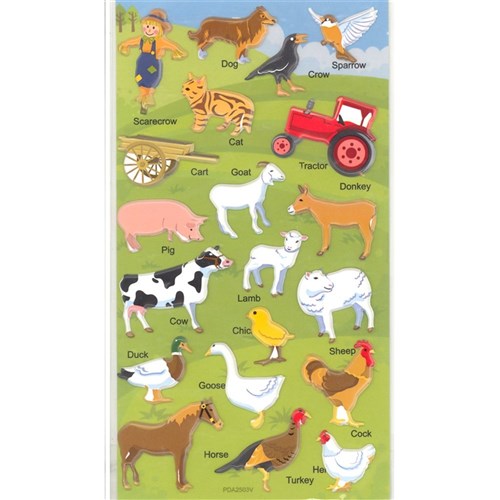 3D Farm Stickers