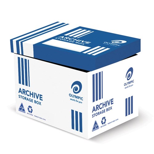 Olympic Archive Storage Box with Lid for A4 / Foolscap