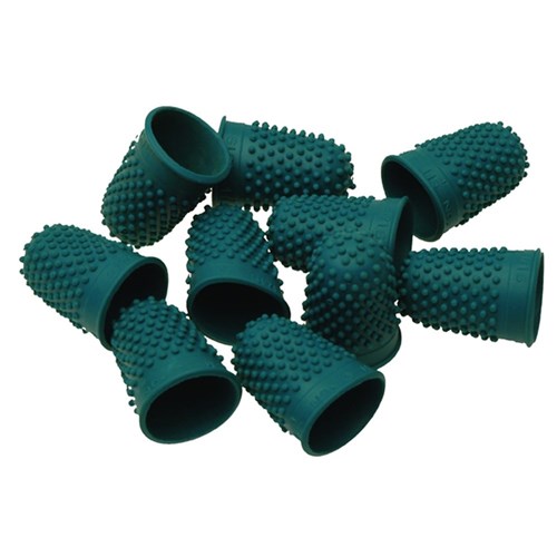 Rexel Rubber Finger Thimblettes Size: 0 10/Box Green - Theodist