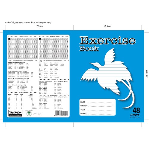 DataMax 48 Page Exercise Book, Blue_1 - Theodist