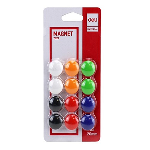 Deli 7824 Button Board Magnets 20mm 12 Pack - Theodist