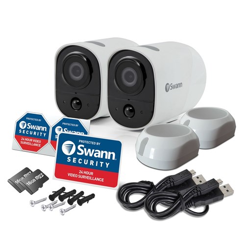 Swann Xtreem 2-Pack Wire-Free Security Camera with 16GB Micro SD Card