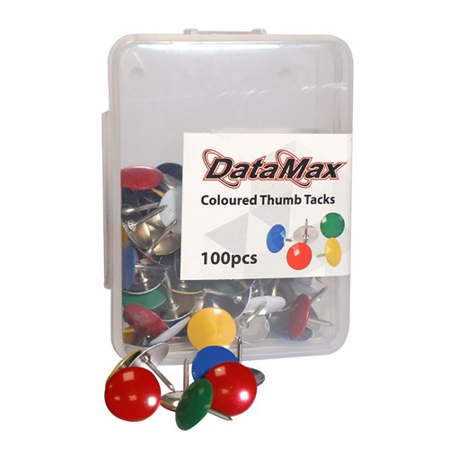 DataMax Colored Thumb Tacks Box of 100 - Theodist