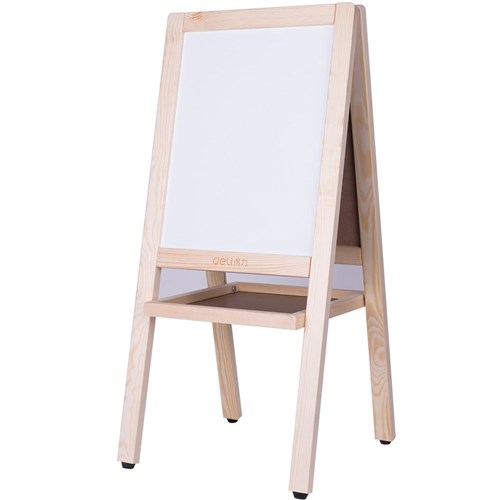 Deli Easel Wooden White & Chalk Board 1100 x 520mm