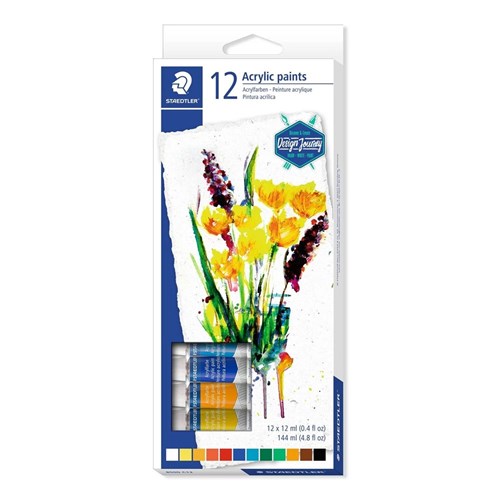 Staedtler 8500C12 Acrylic Paints Design Journey 12mL 12 Pack - Theodist