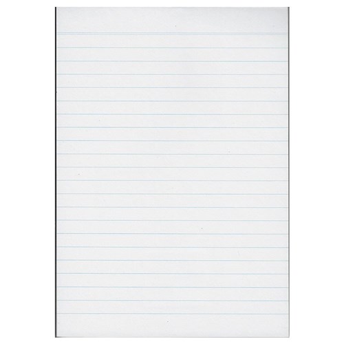 PAD RULED GUM TOP A5 WHITE RULED A5 WRITING PAD 80 sheets Theodist
