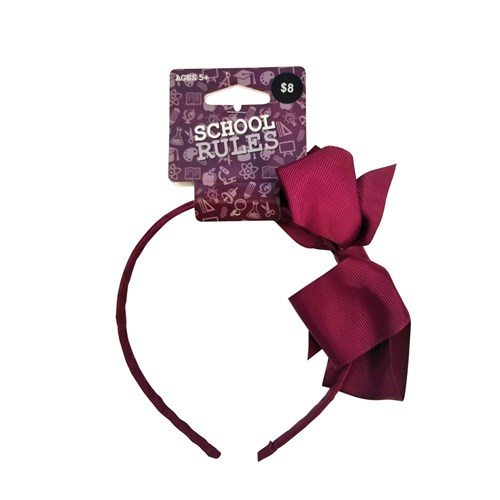 ALICEBAND MAROON GROSGRAIN SCHOOL RULES!