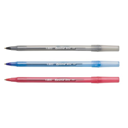 Bic BIC210 Round Stic Ballpoint Pen Medium 1.0mm Assorted Colours - Theodist