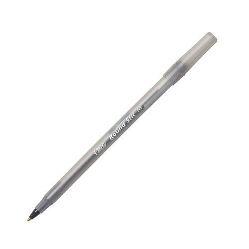 Bic BIC210 Round Stic Ballpoint Pen Medium 1.0mm Black - Theodist